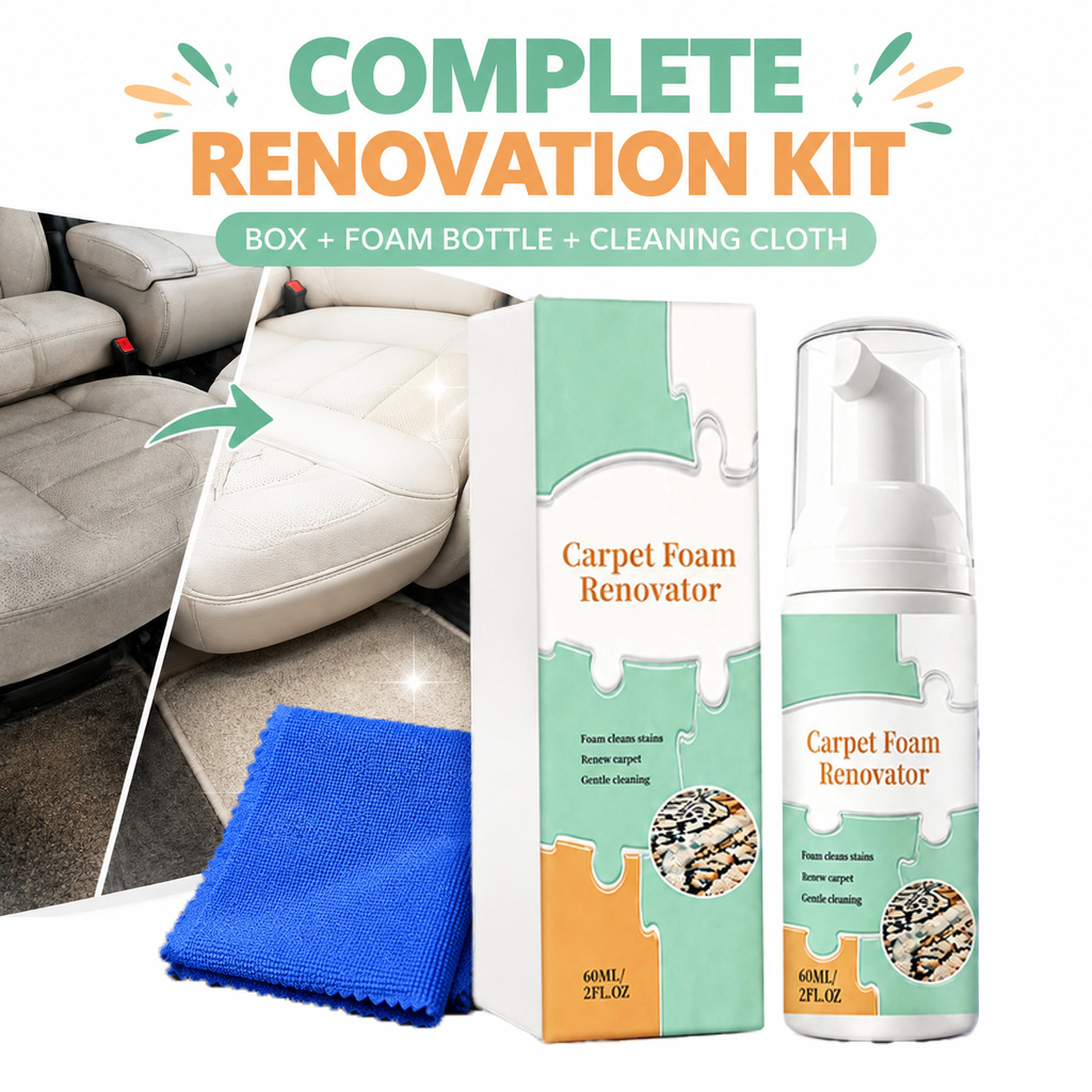 Seat Cleaner Fabric - Halı Köpük Leke Çıkarıcı, Su Gerektirmeyen,